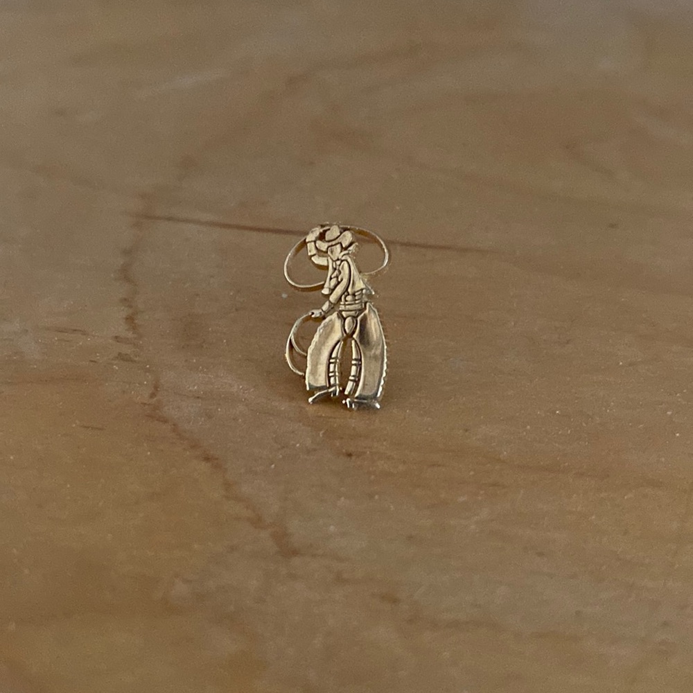 Lasso cowboy pin